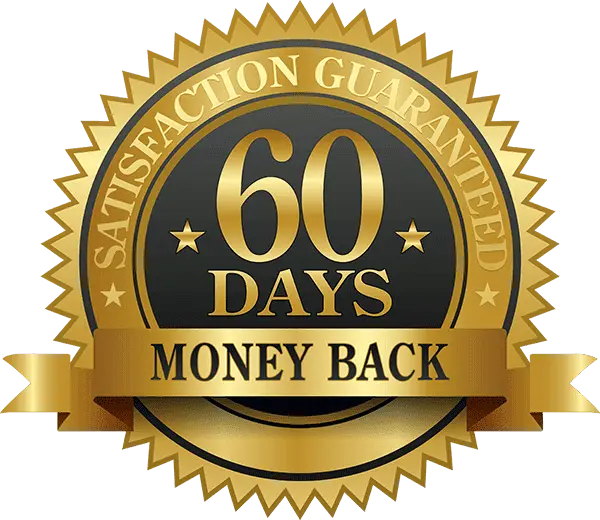 Gluco6 60-day money-back satisfaction guarantee badge